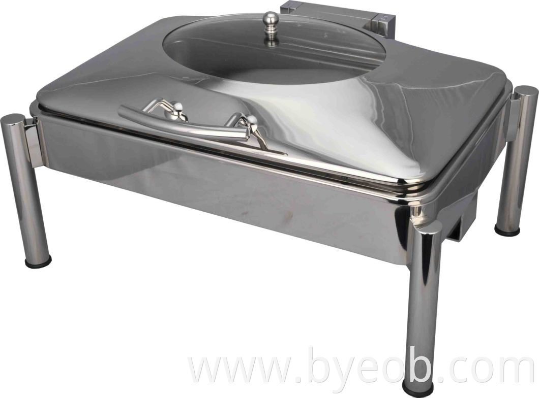 Rectangle Chafing Dish with Pillard Frame for Induction Buffet